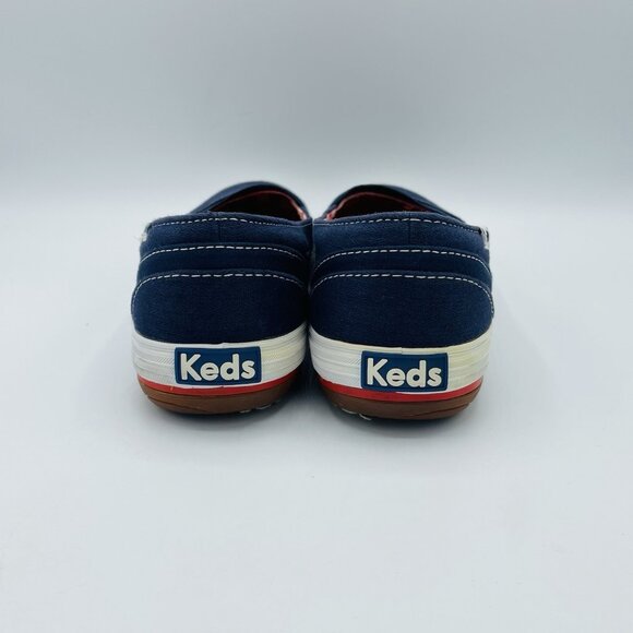 Keds Womens Shoes Size 9.5 Navy Blue Flat Slip On Comfort Walking Ortholite - Picture 7 of 11